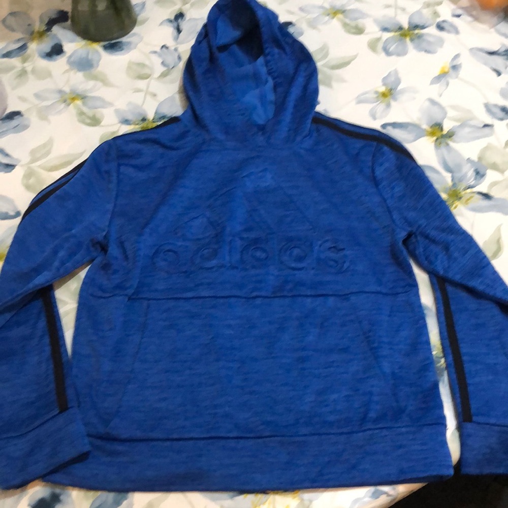 Like new Adidas blue sweater size 10/12